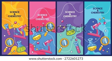 Science and chemistry element poster template background
