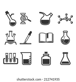 Science and chemistry icon set.