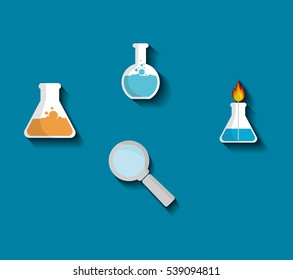 Science chemistry laboratory icon vector illustration graphic design