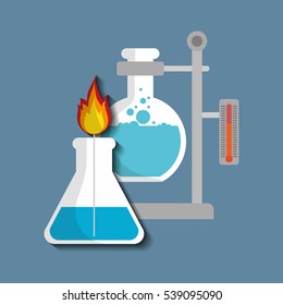 Science chemistry laboratory icon vector illustration graphic design