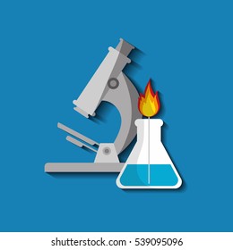 Science chemistry laboratory icon vector illustration graphic design