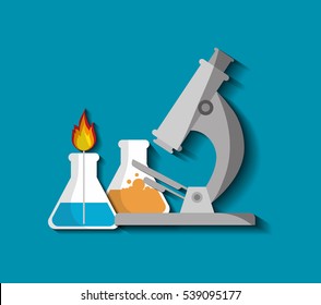 Science chemistry laboratory icon vector illustration graphic design