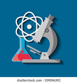 Science chemistry laboratory icon vector illustration graphic design