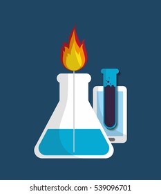 Science chemistry laboratory icon vector illustration graphic design