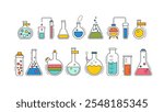 science, chemistry, laboratory, lab, geometric, abstract, poster, molecule, test, dna, collection, scientific, university, banner, college, modern, equipment, beaker, tube, vector, medical, experiment