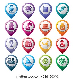 Science and Chemistry Pointer Icons