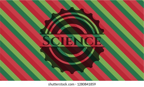 Science christmas badge background.