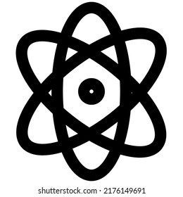 Science class with nucleus and atoms revolving around it