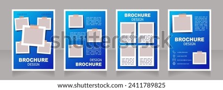 Science class for schoolchildren blank brochure design. Template set with copy space for text. Premade corporate reports collection. Editable 4 paper pages. Arial, Tahoma fonts used