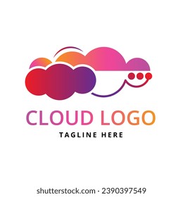 Science and Cloud computing concept based logo with dummy text vector illustration for technology and advance computing.