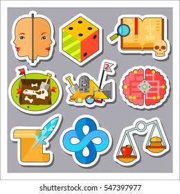 Science collection icon set