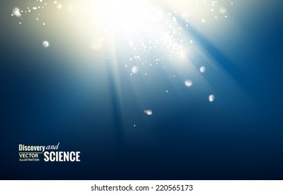 Science color background with sparks and glow.