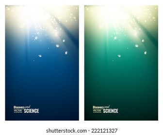 Science color background with sparks and glow.