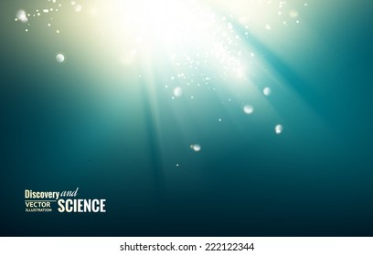 Science color background with sparks and glow.