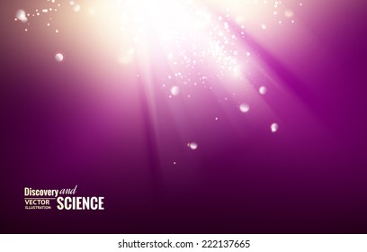 Science color background with sparks and glow.