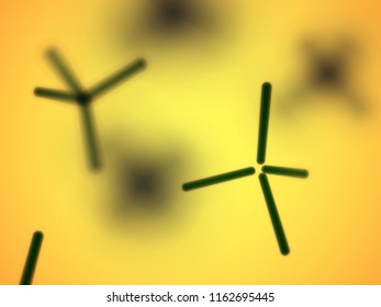 Science concept: atoms with chemical bonds. Biotechnology, Medicine Chemistry or Nuclear Physics abstract background. Molecular DNA structure. EPS 10 vector illustration.