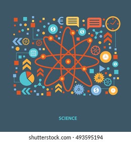 
Science concept design on clean background,clean vector