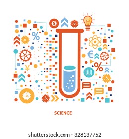 Science concept design on white background,clean vector