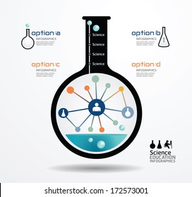 Science concept design  template / can be used for infographics /graphic or website layout vector