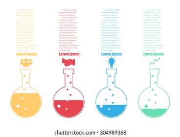 Science concept design template for infographics