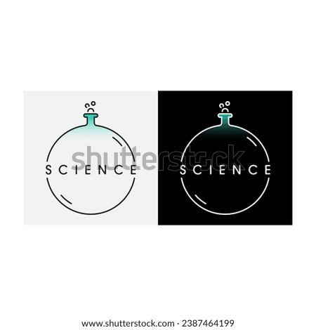 science concept for education, science, business. test tube and science word. science logo