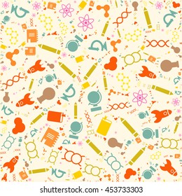 Science, concept header, flat design glyph style, vector illustration, vector background