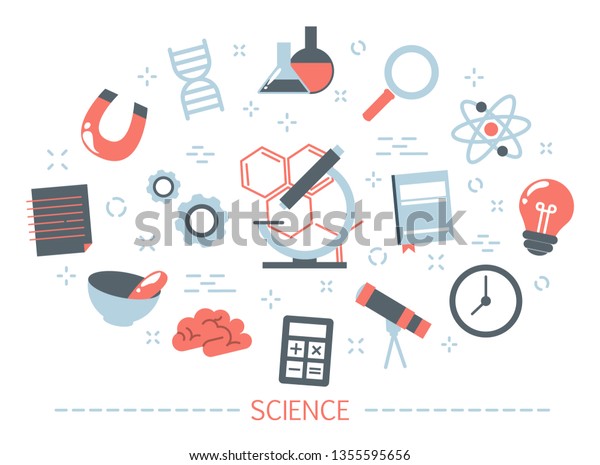 Science Concept Illustration Idea Education Innovation Stock Vector ...
