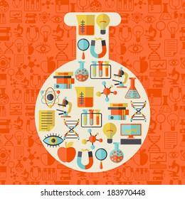 Science Concept Illustration In Shape Of Tube.