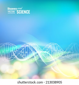 Science concept image of DNA. Vector illustration.