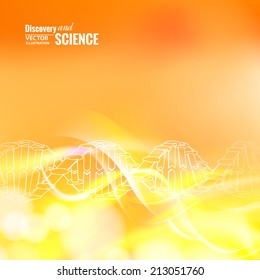 Science concept image of DNA. Vector illustration.