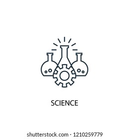 science concept line icon. Simple element illustration. science  concept outline symbol design. Can be used for web and mobile UI/UX