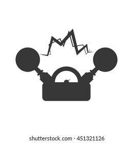 Science concept represented by electric machine icon. Isolated and flat illustration 