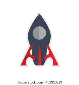 Science concept represented by Rocket icon. Isolated and flat illustration 