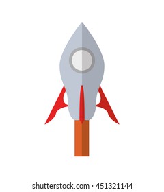 Science concept represented by Rocket icon. Isolated and flat illustration 