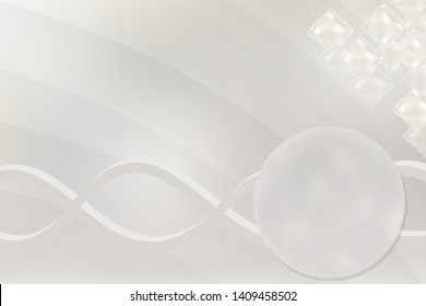 science concept, white DNA background with space for text, vector illustration.