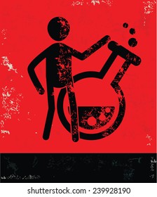 Science concept,human resource on red background,grunge vector