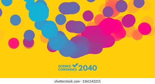 Science conference. Can be used for online courses, master class, seminar, presentation, webinar or lecture. Vector illustration for banner, poster, flyer and magazine page. 