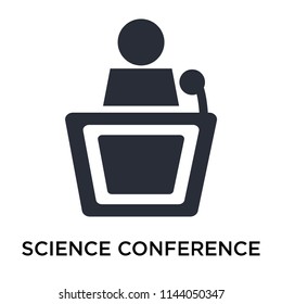 Science Conference icon vector isolated on white background for your web and mobile app design, Science Conference logo concept