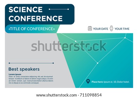 science conference invitation concept advertising scientific の