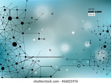 Science and connection concept. Social network. Blurry soft creative vector.
