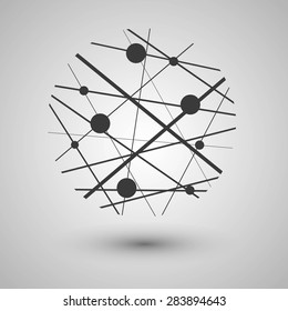 Science and connection concept, vector illustration, molecule structure, background, wallpaper