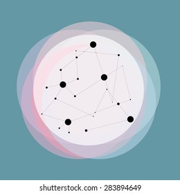 Science and connection concept, vector illustration, molecule structure, background, wallpaper