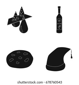 science, cooking and or web icon in black style.Alcohol, house icons in set collection.
