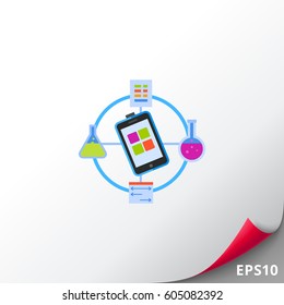 Science Data Flat Icon