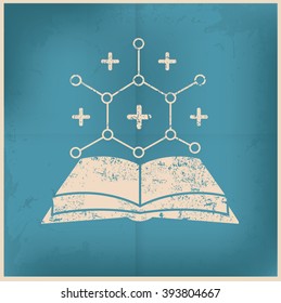 Science design on old background,vector