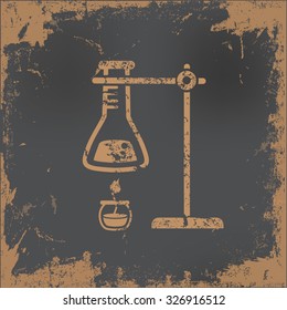 Science design on old paper background,vector