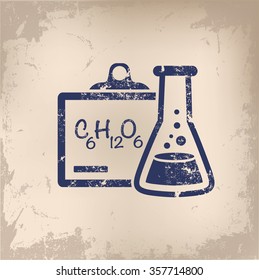 
Science design on old paper background,vector