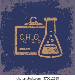 
Science design on old paper background,vector