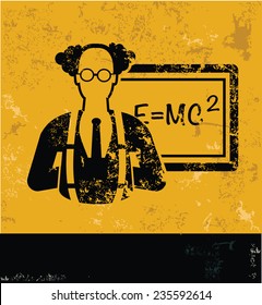 Science design on yellow background,yellow vector