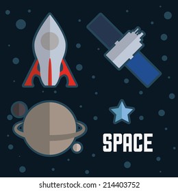 science design over blue background vector illustration